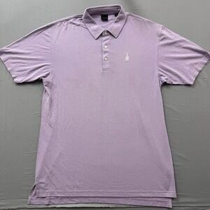 Dunning Golf Mens XL Polo Shirt Purple Short Sleeve Pique Performance Crest Logo
